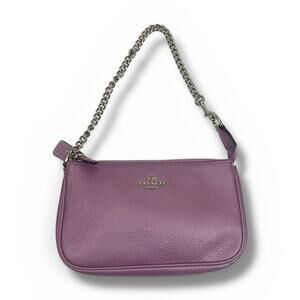 Coach 20151 Nolita 15 Small leather Metallic Lilac Pink Wristlet Bag